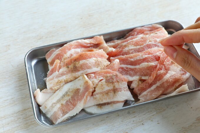 豚バラ肉下味