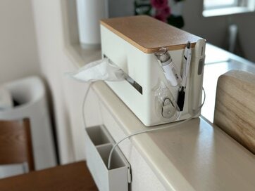 「ちょい置き」を絶対にしない仕組みづくり。テーブルの上、紙ものがすっきり片づく