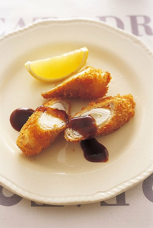 ネギカツの断面