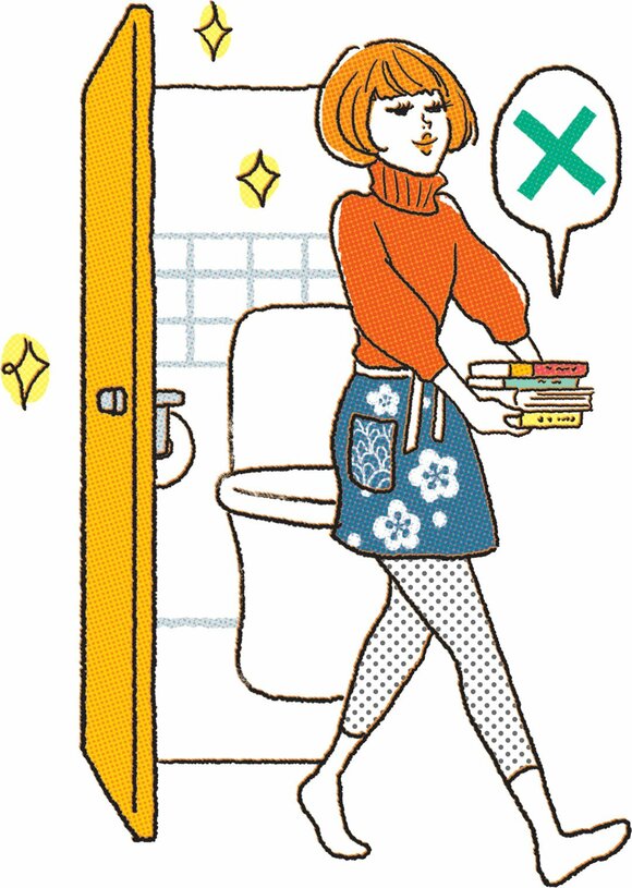 トイレに雑誌や新聞を置かない