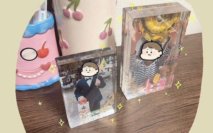 写真入りアクリルブロック