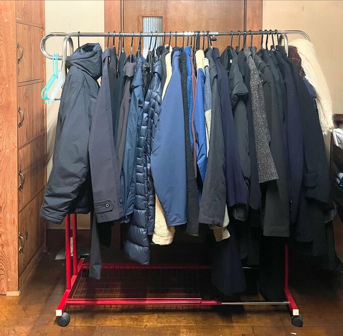 コートがぎっしり