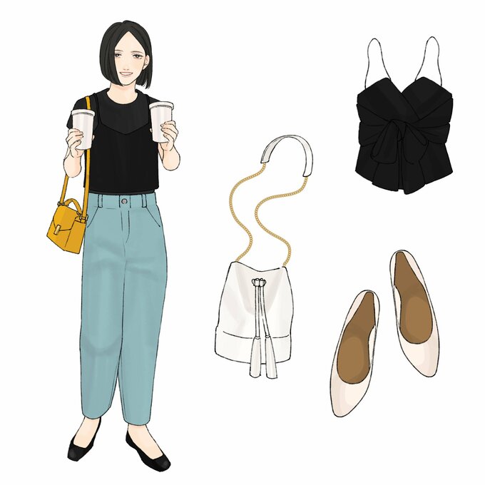 ドライブデートコーデ