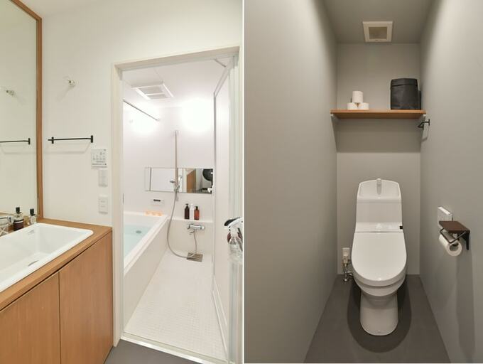 トイレはグレーでシックに