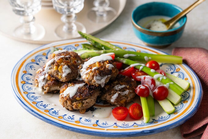 ひよこ豆入りのキョフテ