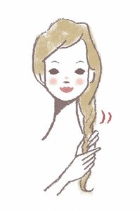 トリートメントは髪をねじって芯まで入れ込む