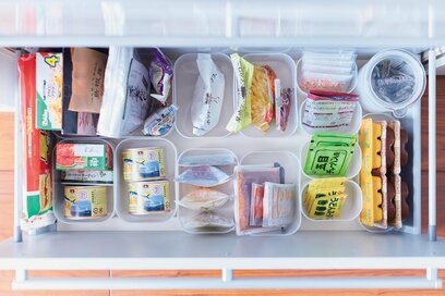 こんまり流収納を実践する家。食材も立ててすっきりムダなし