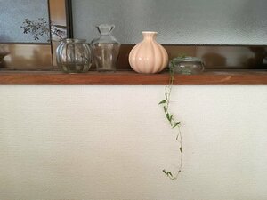 花を挿すもの、挿さないものを交ぜて並べる