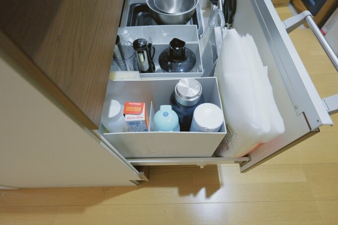 水筒もファイルボックスで収納