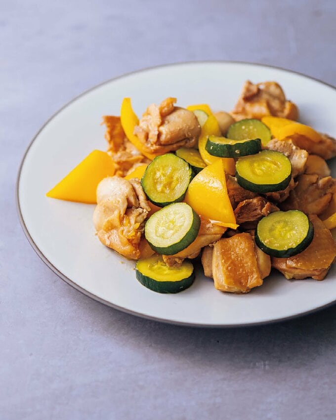 鶏肉とズッキーニのポン酢炒め