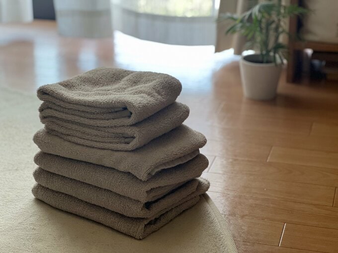 同じメーカーのタオル