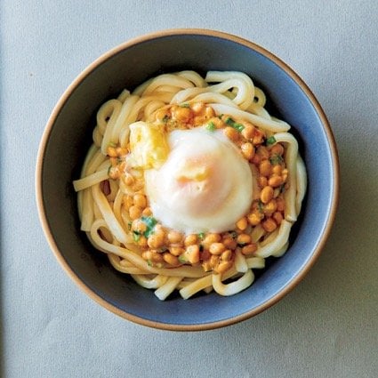 ●納豆バターがたまらな～い。かまたまうどんアレンジレシピ