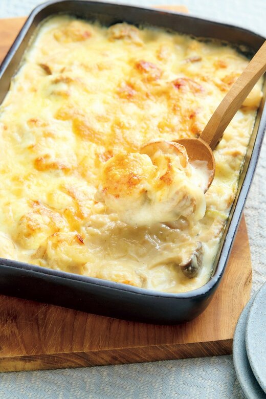 ホタテとエリンギのみそグラタン