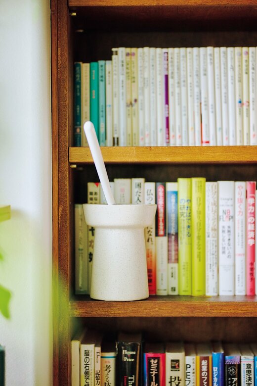 本棚に置かれたほこりとり