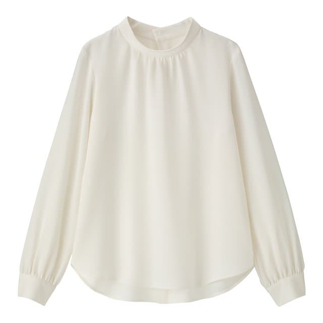 スタンドカラーブラウス