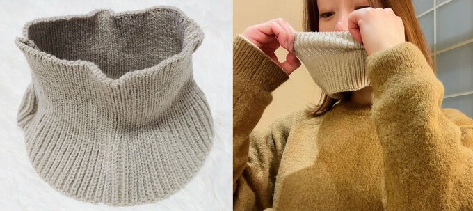 ニットをかぶる