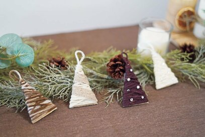 段ボールと毛糸で。超簡単なクリスマスオーナメントのつくり方