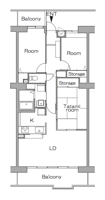 リノベーション前の間取り図