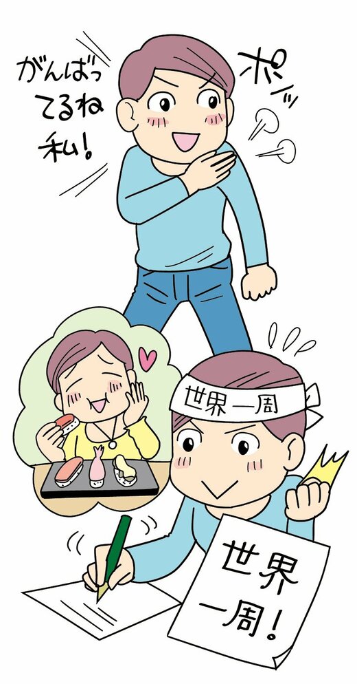 自己肯定感をあげるアクションを行う人