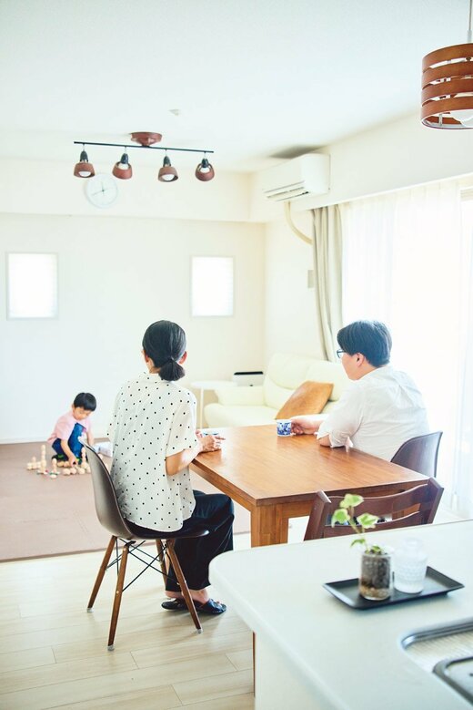 片づけた後のリビング