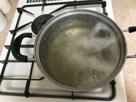 沸騰させ5分