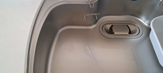 三角コーナーのないシンク