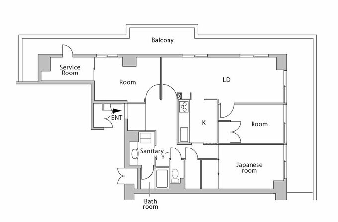 リノベーション前の間取り図