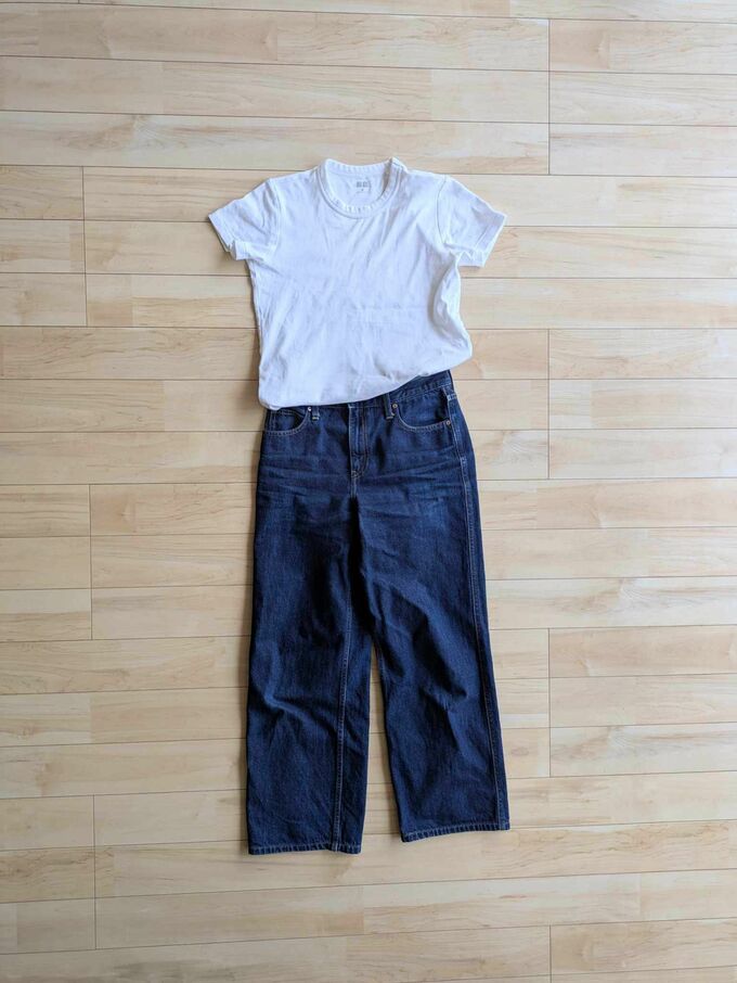 Tシャツ×デニムコーデ