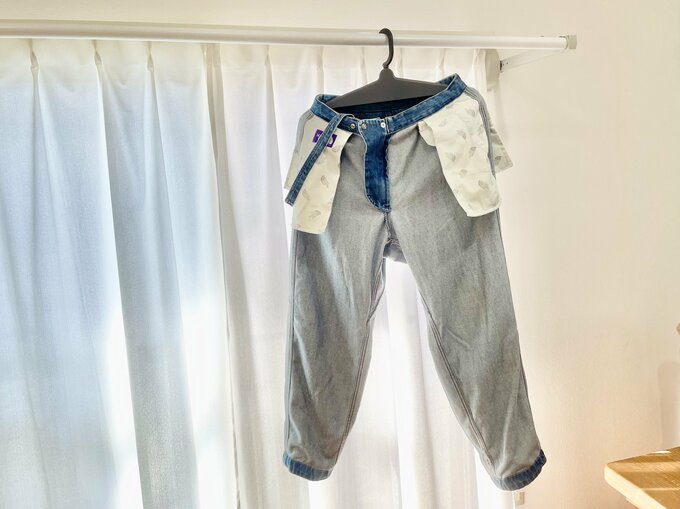 デニムの部屋干し