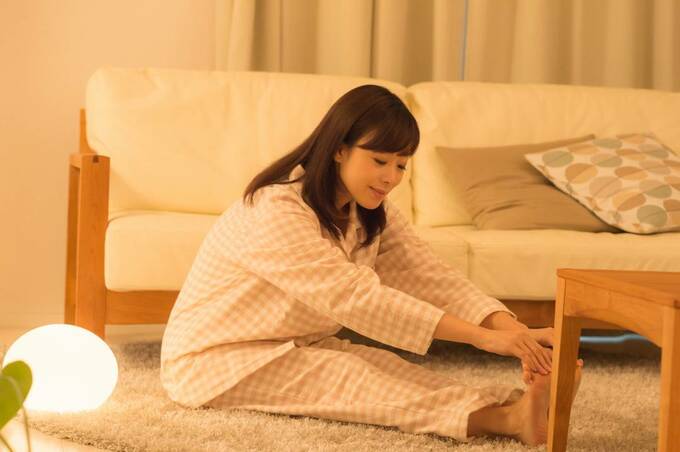 ストレッチする様子