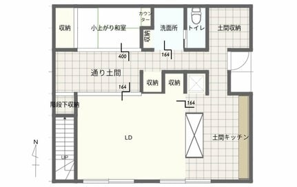 扉はトイレのみ。長時間過ごす1階の仕切りをなくしたら「小さくても広い」快適な家に