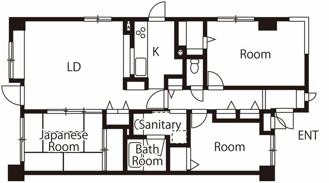 リノベーション前の間取り図