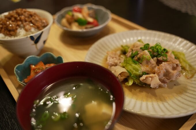 豚バラとキャベツのフライパン蒸し