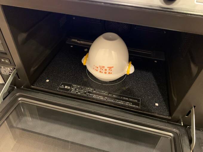 電子レンジにセット