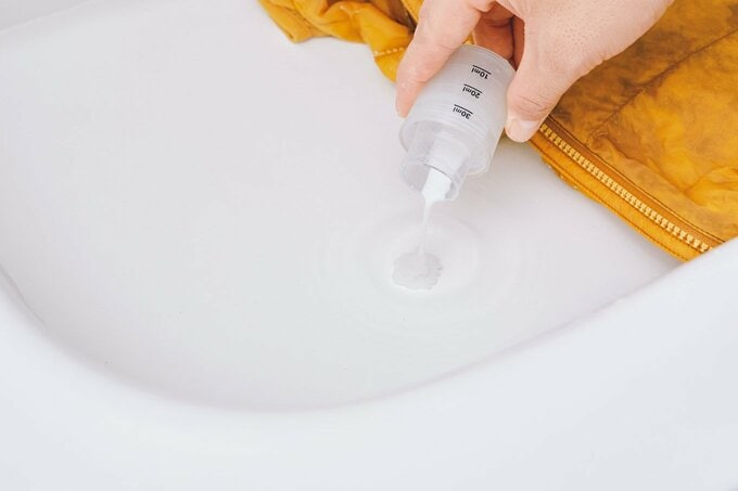 柔軟剤がダウンに直接つかないように