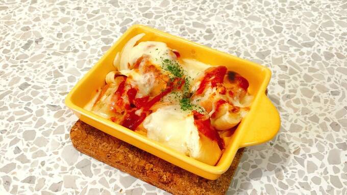 ディナーロールでピザパン