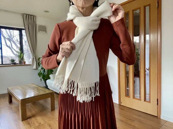 （3）もう一方の端も同じように差し込む。