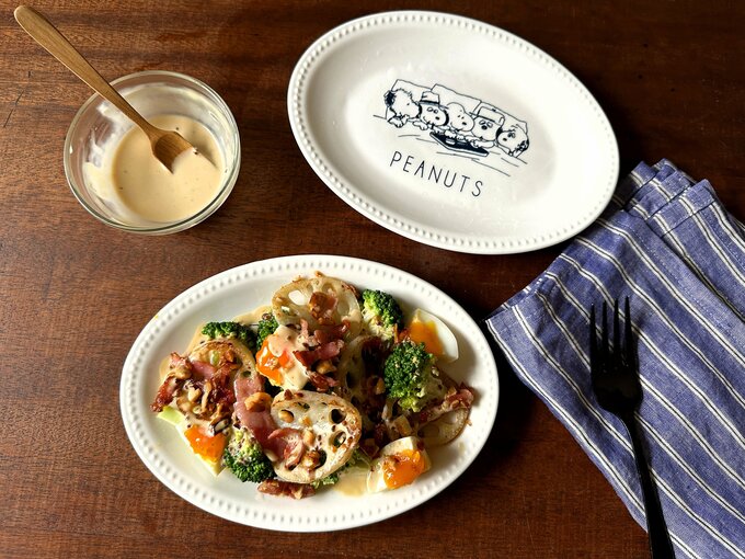 レンコンとブロッコリーのおかずサラダ 