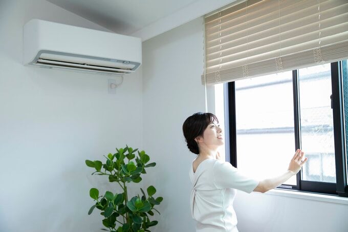 窓を開けて換気
