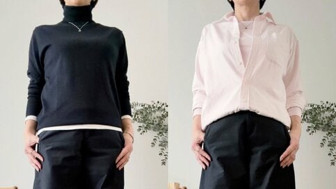 50代、「上下ユニクロ」を1つコットンに変えるだけで印象激変。上手に冬から春コーデに移行するコツ4つ