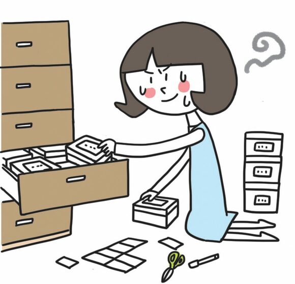 細かいものは分類して丁寧にラベリング