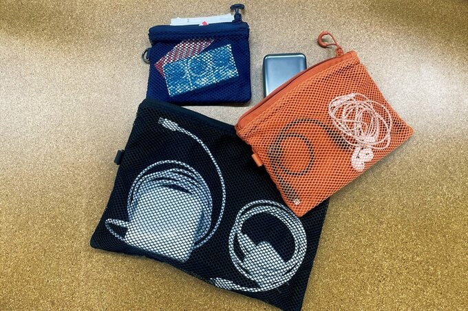 ポリエステル ダブルファスナーケース