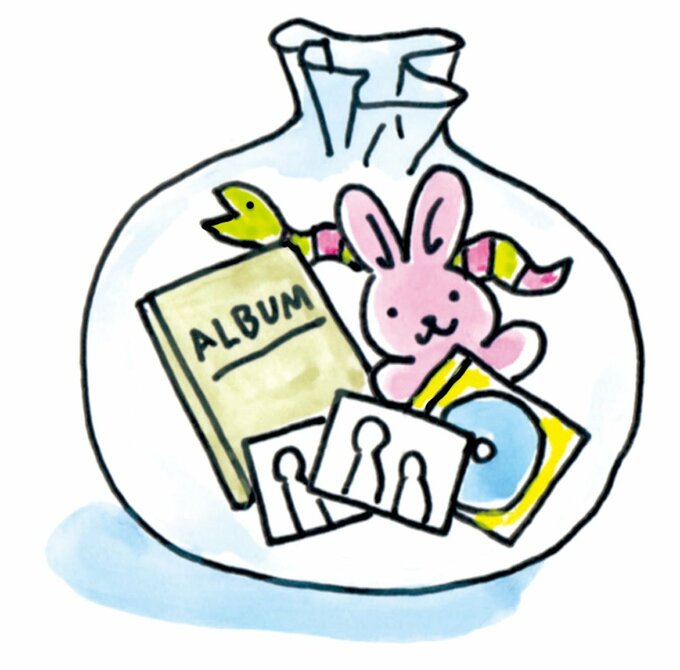 袋に入ったぬいぐるみなど