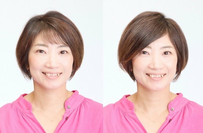 前髪アレンジ2つ