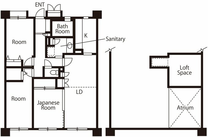 リノベーション前の間取り図