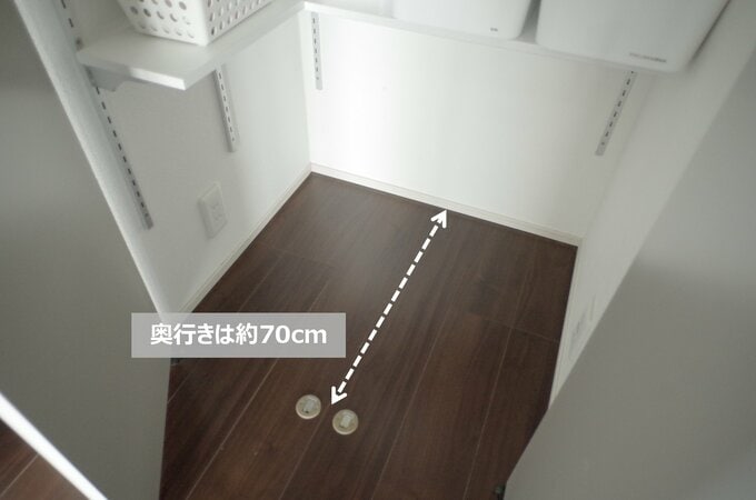 奥行きは70cm