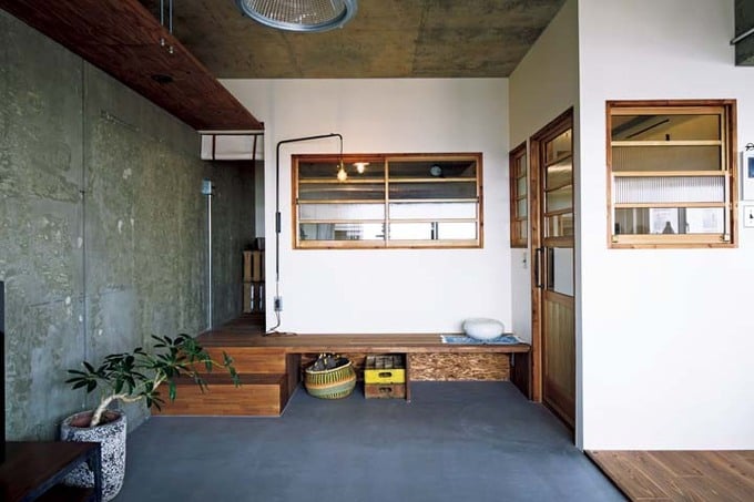 ラフな雰囲気の玄関土間