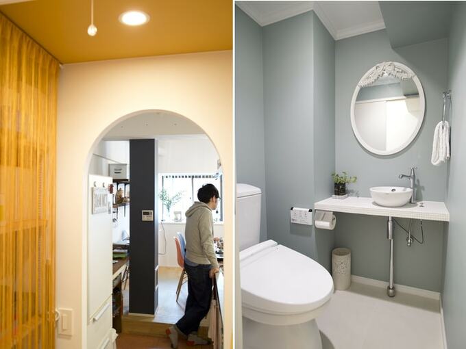 カラフルな水まわり