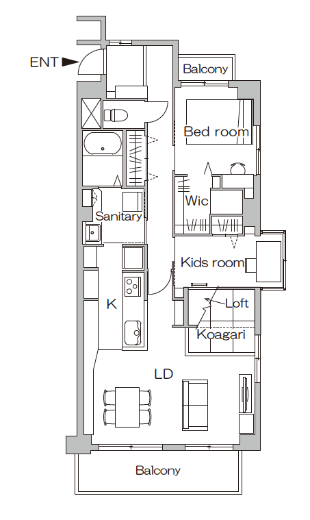 リノベーション後の間取り図
