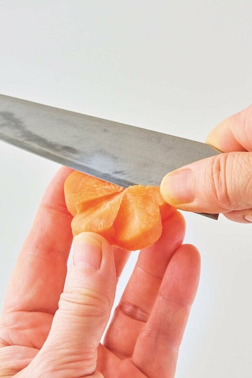 ねじり梅の調理過程